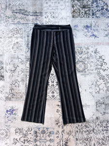 1990s Postie Fashions Black Pinstripe Pants