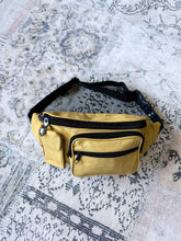 y2k 2000s Mustard Yellow Leather Large Bum Bag