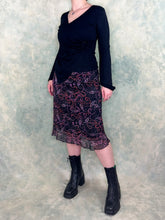 Twins y2k Paisley Mesh Skirt