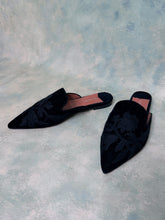 Tony Bianco Black Velvet Slides