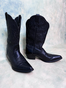 Ariat Heritage Western Black Leather Cowboy Boots