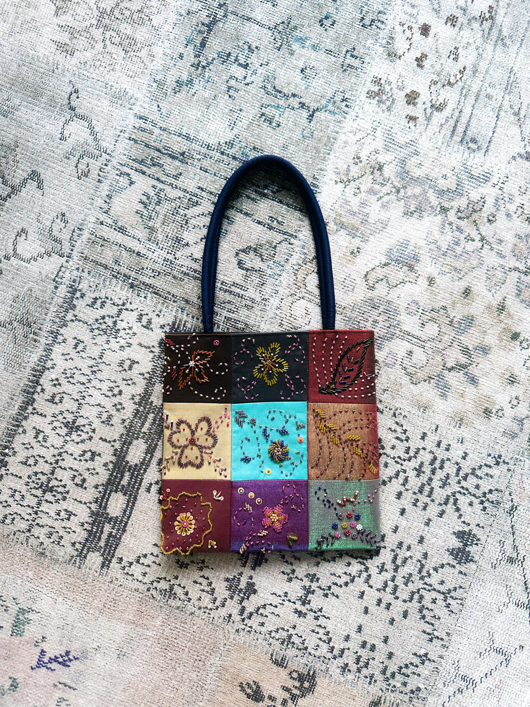 y2k Patchwork Beaded Handbag