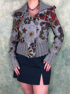 Boo Radley Floral Knit Jacket