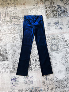 1990s Betty Blitz Royal Blue Metallic Pants