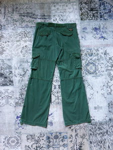 y2k 2000s Rusty Forest Green Cargo Utility Pants