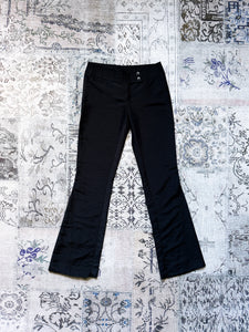 1990s Seduce Black Low Rise Flared Pants