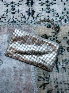 Silver Mesh Zipper Pouch