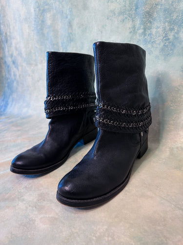 Nine West Vintage America Chain Leather Boots