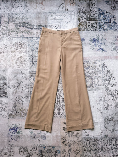 Tailored Tan Wide Leg Pants