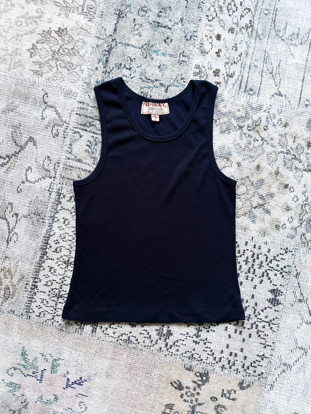 Odyssey 90s Navy Ribbed Tank