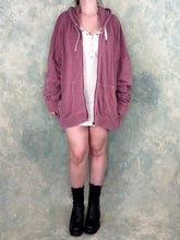 Elm Muted Red Cotton Patchwork Hoodie Jacket