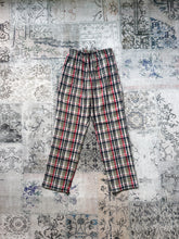 Plaid High Waist Tapered Pants