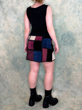 Suede Patchwork Mini Skirt