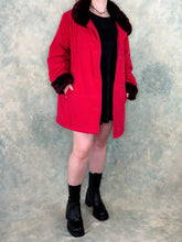 Faux Fur Red Puffer Jacket