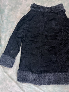 1960s Stanley's Creation Black Faux Fur Penny Lane Coat