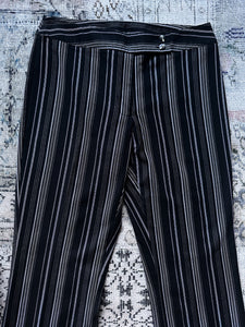 1990s Postie Fashions Black Pinstripe Pants