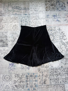 Peace Angel Velvet Midi Skirt