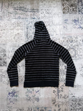 Velvet Stripe Zipper Hoodie