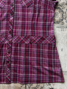 y2k Pink & Purple Plaid Dress