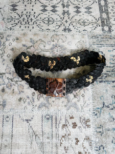 y2k Beaded Wooden Flower Belt