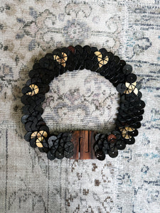 y2k Beaded Wooden Flower Belt