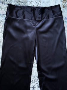 Events y2k Black Satin Pants