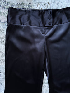 Events y2k Black Satin Pants