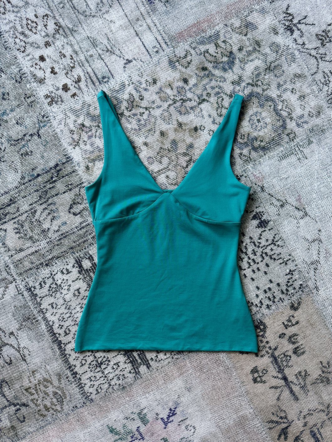 Kookai Teal V Neck Tank Top