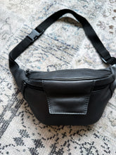 Black Genuine Leather Bum Bag