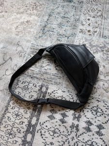 Black Genuine Leather Bum Bag