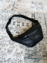 Black Genuine Leather Bum Bag