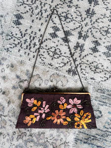 y2k Plum Embroidered Handbag