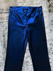 1990s Betty Blitz Royal Blue Metallic Pants