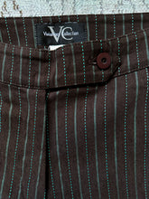 1990s Viviannes Collection Brown Pinstripe Pants