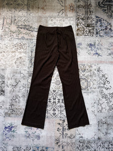 1990s Viviannes Collection Brown Pinstripe Pants