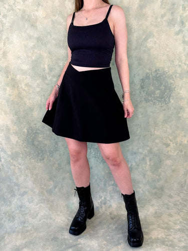 Ruby Franka Black V Waist Skirt