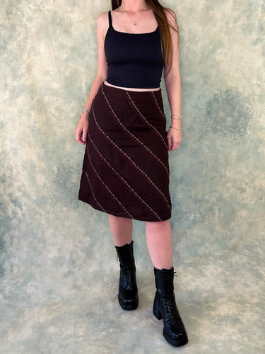 Colorado y2k Brown Linen Skirt