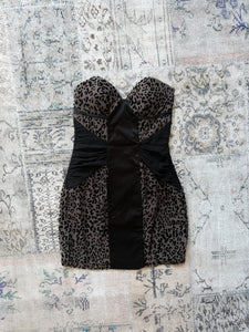 Seduce y2k Silk Leopard Dress