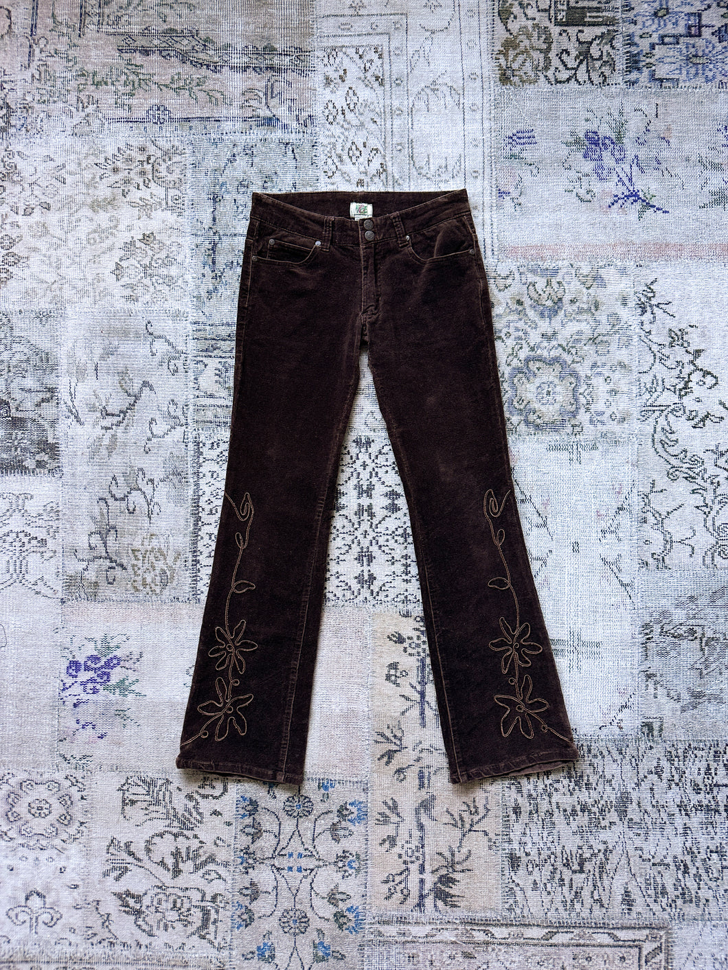 Hippie y2k Embroidered Pants