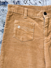 1990s Hang Ten Tan Corduroy Flared Pants