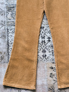 1990s Hang Ten Tan Corduroy Flared Pants