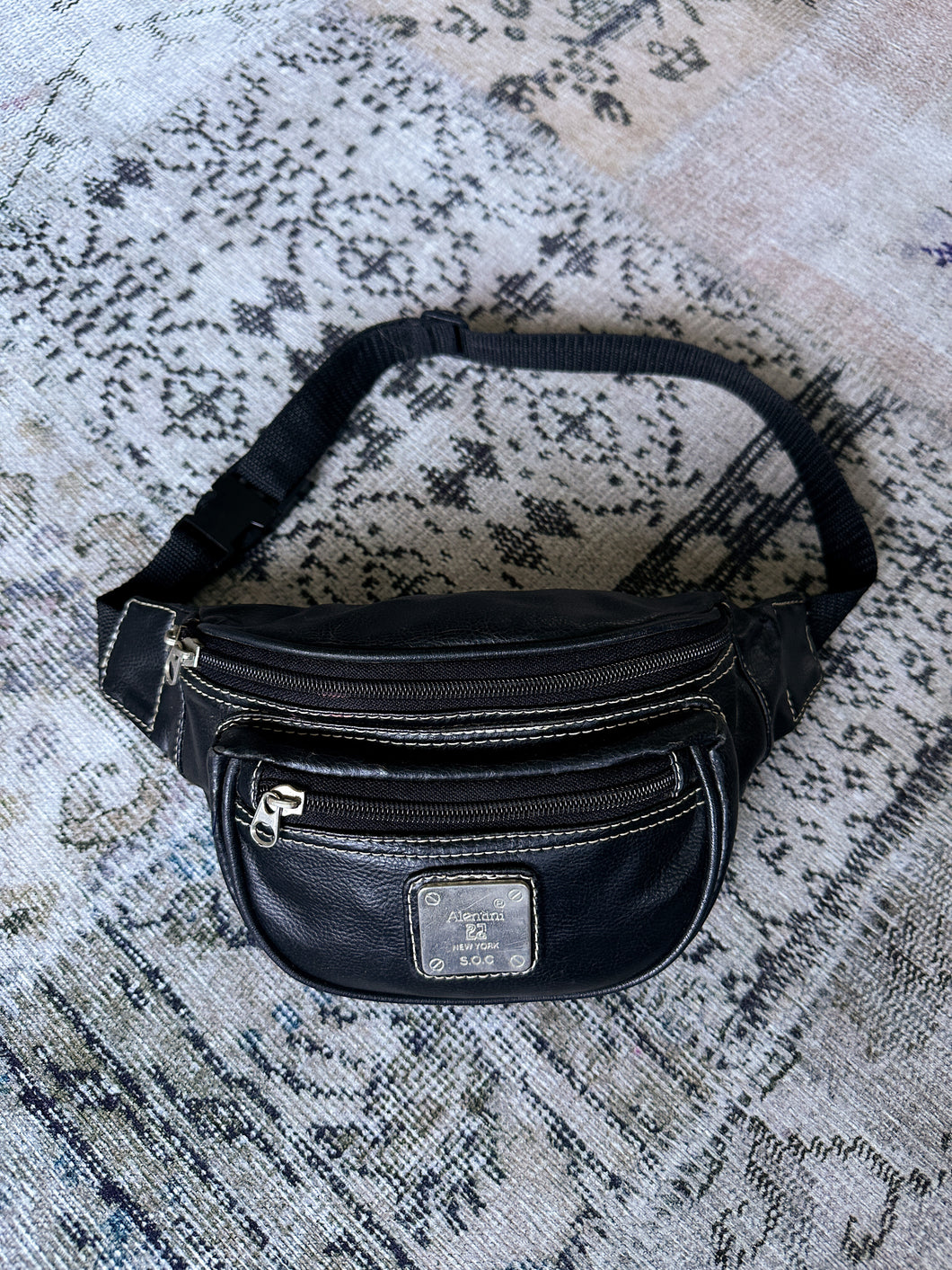 Alentini 90s Black Bum Bag