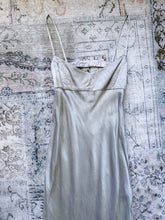 Network 90s Silver Satin Dress