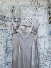 Network 90s Silver Satin Dress