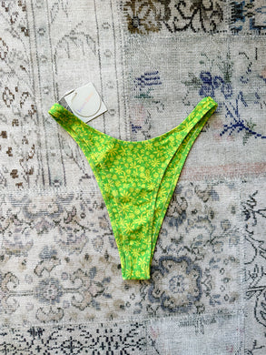 Neon High Cut Bikini Bottoms