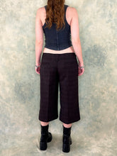 y2k Brown Plaid Capri Pants