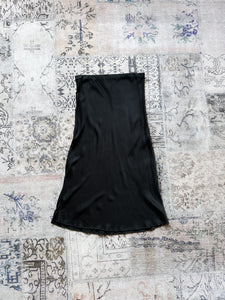 Silk Laundry Black Midi Skirt