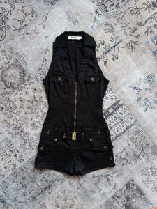 Blockout y2k Low Rise Overalls