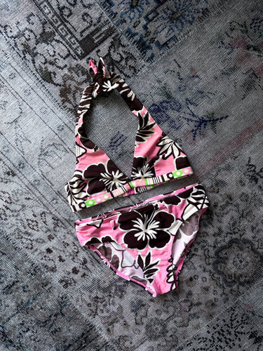 Pink Hawaiian Print Bikini