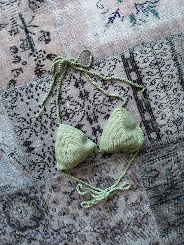 Sage Green Crochet Bralette